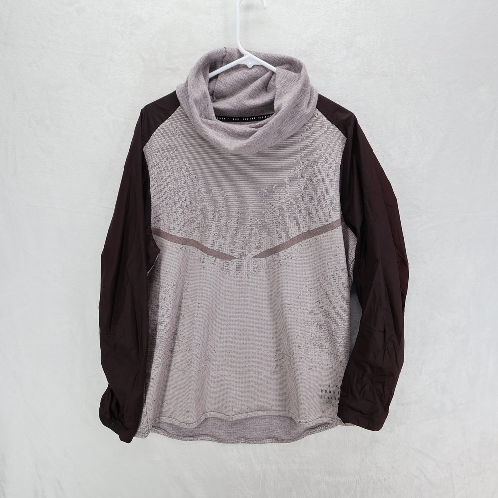 Nike Running Division Therma-FIT ADV Cowl Neck Pullover Brown Large DM4628-652